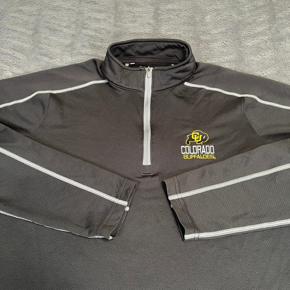 Under Armour Mens Colorado Buffaloes 1/4 Zip Pullover Black Large AN617